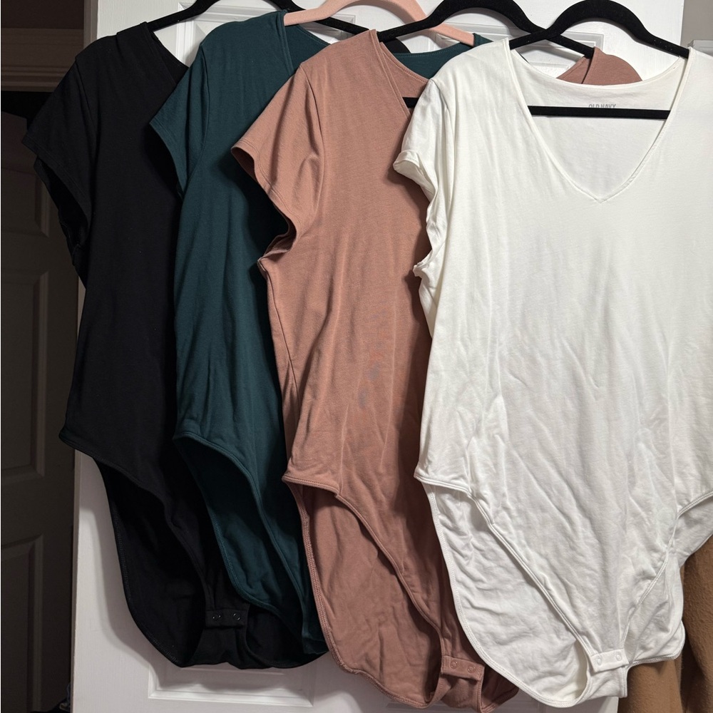 Old Navy Women's Bodysuits - Black, Teal, Pink, White